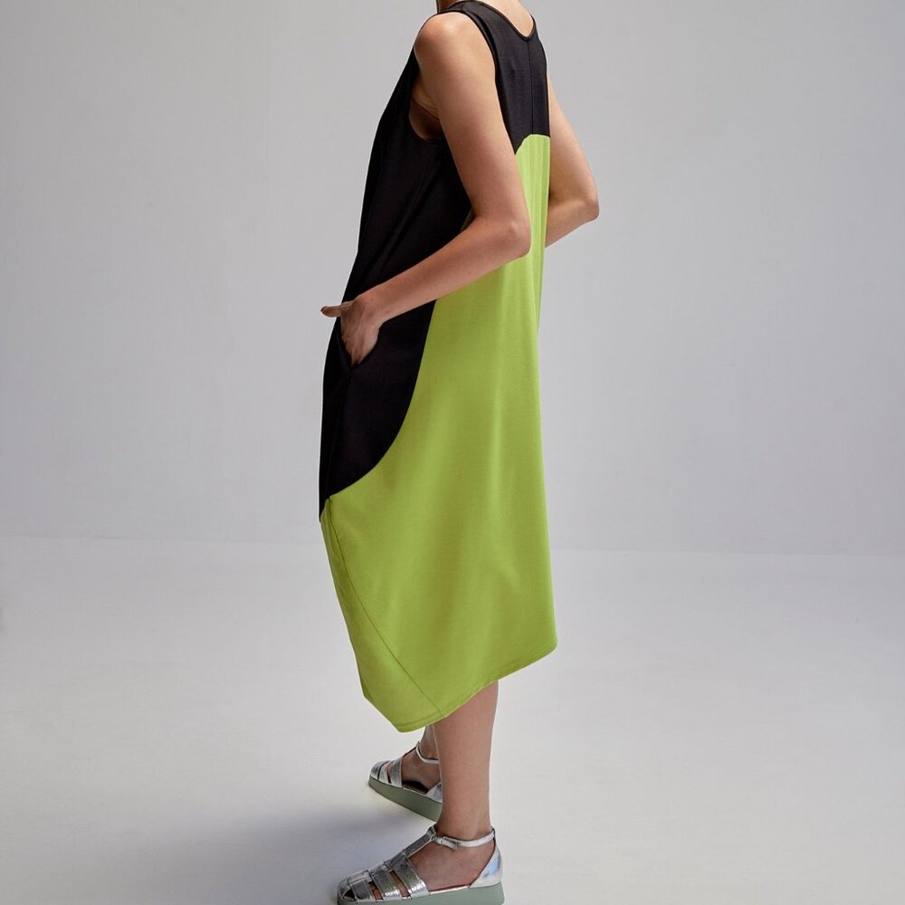 NY77 dress black green NWT